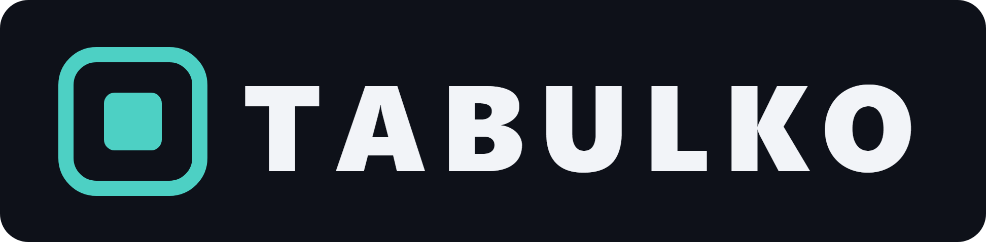 Logo TABULKO na tmavom pozadí